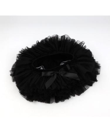 Hoolchean Infant Toddler Baby Girls Fluffy Tutu Skirt with Diaper Cover Bloomer - 1-2 Years (Black) - Buy Online on GoSupps.com