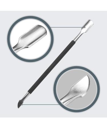 Professional Grade Stainless Steel Cuticle Nipper with Pusher - Durable Manicure Tool (Black) - Buy Online on GoSupps.com