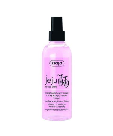 Ziaja Jeju PINK Face And Body Mist Spray Refreshing And Energising 200ml