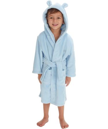 Undercover Lingerie Baby/Toddler Hooded Robe - Soft Fleece Bathrobe for Infants 18-24 Months - Blue Elephant - Buy Online on GoSupps.com