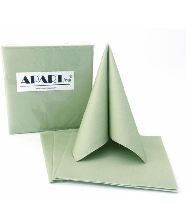 50 APARTina Fabric-Like Airlaid Napkins - Phalaris Natural Green 33x33 cm | Premium Quality International Shipping - Buy Online on GoSupps.com