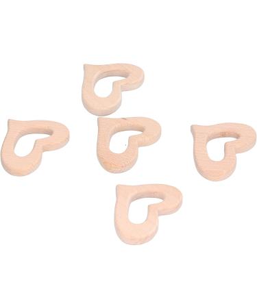 Ozgkee 5Pcs DIY Baby Wooden Teether Toy - Heart Shaped Necklace Pendant for Safe Teething | Art & Craft Accessories - Buy Online on GoSupps.com