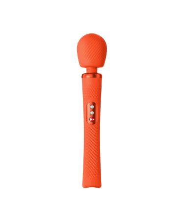 FUN FACTORY MASSAGESTAB VIM WAND Massager Sunrise Orange - Made in Germany - Charging Massage device with 3 different massage programs and massage head for relaxing full body massages