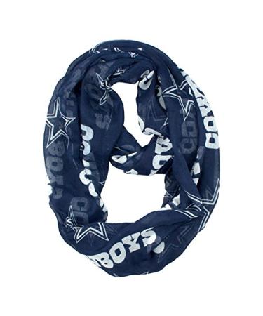 Littlearth womens NFL Dallas Cowboys Sheer Infinity Scarf, Team Color, One Size