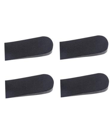 Healvian 2 Pairs Silicone Gel Height Lift Inserts Insole Heel Support Increase Heel Pads Height Increase Shoe Insert Invisible Insole Heightening Insole Elevator Shoeware Black Adjustable