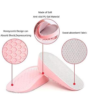 Women's Pink 1.0IN Height Increase Insoles - Heel Cushion Inserts for Leg Length Discrepancies - Buy Online on GoSupps.com