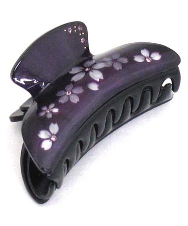 Japanese Hair Claw Clip for women Sakura Cute Kawaii (Purple)