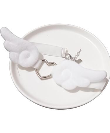 Southjieling Stylish Black and White Angel-Wing Necklace | Unique Choker Pendant for Women & Girls | Elegant Chain Accessory - Shop Internationally - Buy Online on GoSupps.com