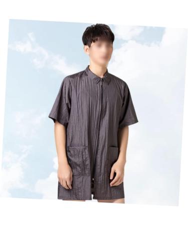 SOESFOUFU Woman Hair Dye Clothes Men Jackets Barber Apron Cape Hair Dye Jacket Nursing Gown Mens Coat Thobes for Men Barber Vest Tank Tops Hair Dye Short Sleeve Work Nursing Clothes Shirt - Buy Online on GoSupps.com