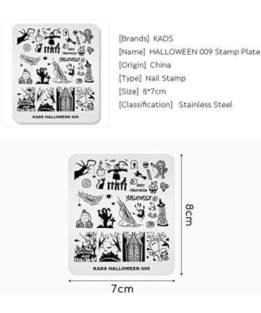 Rolabling Nail Stamping Plate Christmas Halloween Nail Art Plates Image Transfer Template Manicure Stencils Printing DIY Tool (Halloween 009) - Buy Online on GoSupps.com