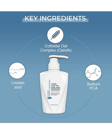 FCL Oatsilk Soap Free Body Wash - 2.5% Shea Butter for Dryness Psoriasis & Keratosis Pilaris Relief | 13.52 Fl Oz - Buy Online on GoSupps.com