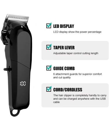 Professional Hair Clippers for Men - Rechargeable Electric Haircut & Salon-Grade Hair Clipper - Buy Online on GoSupps.com