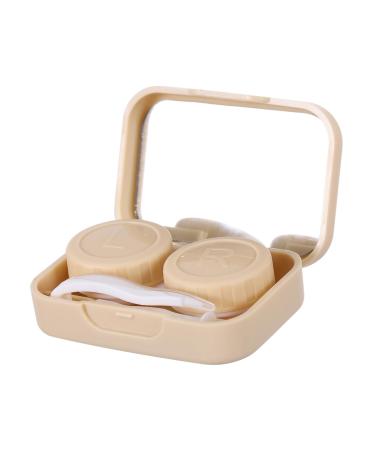 SWOOMEY 1 Set 4 Pieces Boxes Color Care Box Cute Glasses Case Covers Color Case Kit Box Travel Box Travel Case 6.5X4.5X2CM Beige