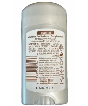 Beauty & Skin Care Power Stick for Her - Peony & Coconut | Aluminum Free | 2.5 oz (70.8g) - International Shipping Available - Buy Online on GoSupps.com