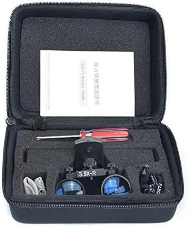 MKDental 3.5x Surgical Medical Binocular Clip Loupes for Regular Glasses - Optimal 280-380mm Working Distance | International Shipping Available - Buy Online on GoSupps.com