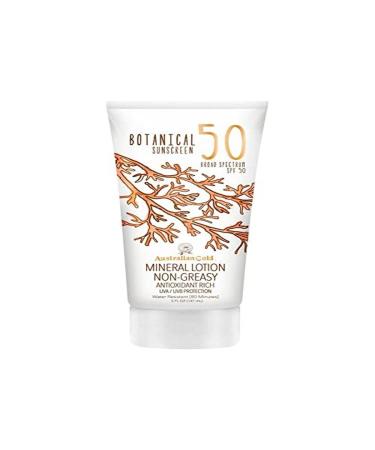 Australian Gold SPF 50 Botanical Mineral Lotion Sun Lotion 147 ml Sunscreen White (Pack of 1)