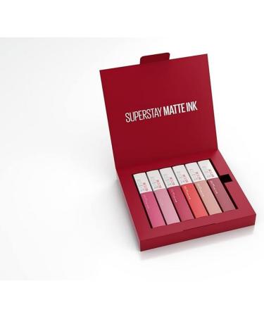 Maybelline New York Superstay Matte Ink Liquid Lipstick Set - 6 Long-Lasting Shades: Lover Seductress Artist Dancer Pioneer - Shop Internationally! - Buy Online on GoSupps.com