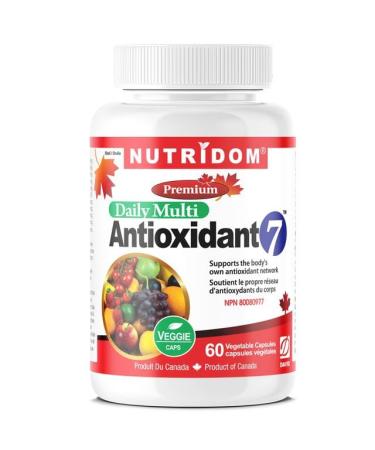 Nutridom Multi Antioxidant Formula Broad Spectrum Antioxidant Supplement Contains Coenzyme Q10 NAC Alpha Lipoic Acid Beta-Carotene Vitamin B12 Vitamin B6 Vitamin E Folate & Selenium - Non-GMO Gluten Free Vegetarian Capsules (60 Count)