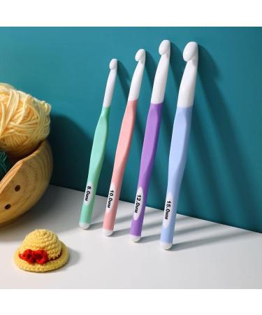 4PCS Ergonomic Crochet Hooks Set for Arthritic Hands | Comfortable Colourful Needles 8-15mm White - Buy Online on GoSupps.com