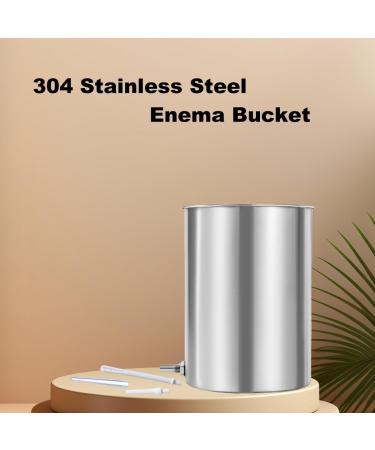 Buy Reusable Enema Kit | 304 Stainless Steel Bucket 2L Capacity & Silicone Hoses for Effective Colon Cleansing - Men & Women - Buy Online on GoSupps.com