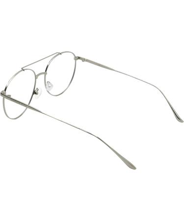 Goodbye Rita - Koen Collection Blue Light Filter Glasses for Men & Women - Silver Metallic Polycarbonate Screen Glasses - 135x50 mm - Buy Online on GoSupps.com