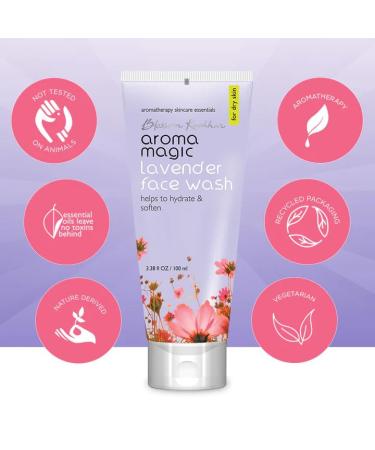 Aroma Magic Lavender Face Wash | Hydrating & Soothing Cleanser for Dry Skin | Anti-Aging Benefits | Refreshing 3.38 Fl Oz - Buy Online on GoSupps.com