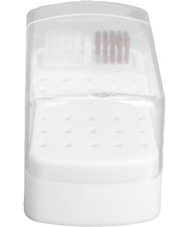 Cosiki Nail Drill Bit Holder Nail Drill Bit Holder Dustproof Space Saving 30 Holes Manicure Accessories Stable Home Base for Artists (White) - Buy Online on GoSupps.com
