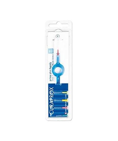 Curaprox interdental brushes 5er mix with holder sizes 0.6-1.1 mm for cleaning the interdental spaces CPS Prime (set made of 5 brushes 1 holder) CPS Prime Plus Halter around Mixpack 1 piece (1 Pack)