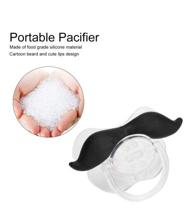 Funny Portable Pacifier for Babies & Men | Cute Kissable Lips & Mustache Design | Eco-Friendly Food-Safe Silicone - Buy Online on GoSupps.com