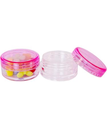 Great Foru 20pcs Transparent Pink Mini Containers & Spatulas for Cosmetics Lip Balm Nail Art - 3G/3ml Plastic Crucibles for Travel - Buy Online on GoSupps.com