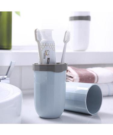 perfk 4x Toothbrush Holder & Rinse Wash Cup - Stylish Bathroom Set for Organized Oral Care | International Shipping - Buy Online on GoSupps.com