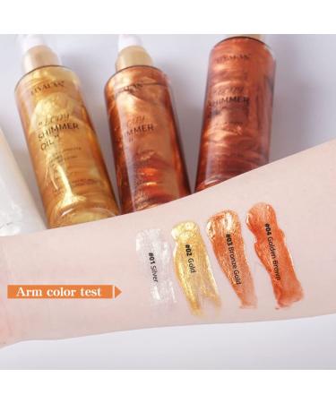 Shimmering Body Oil | Waterproof Glow & Moisturizer for Face & Body | Radiance Makeup Highlighter (#02 Gold) - International Shipping Available - Buy Online on GoSupps.com