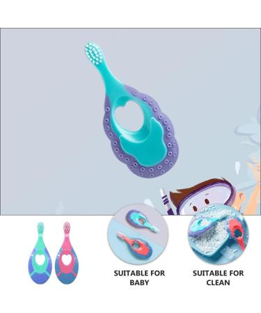 2pcs Silicone Infant Training Toothbrush Set | Soft Bristles & Teething Handle | Baby Toy for Babies/Toddlers Gums - Buy Online on GoSupps.com