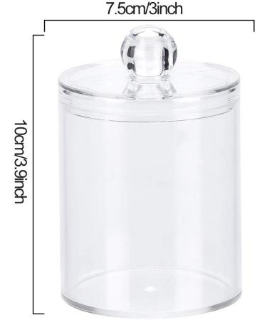 Alvinlite Transparent Cotton Swab Holder - Acrylic Round Organizer for Cotton Pads & Buds | Stylish Storage Solution - Buy Online on GoSupps.com