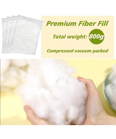 800g/28.22oz Polyester Fiber Filling  Premium Fiber Filling  Super Soft and High Elastic Filling Fiber  for Stuffing for Small Dolls Part Pillow Cushion Stuffing  Animal Crafts Recyclable - Buy Online on GoSupps.com