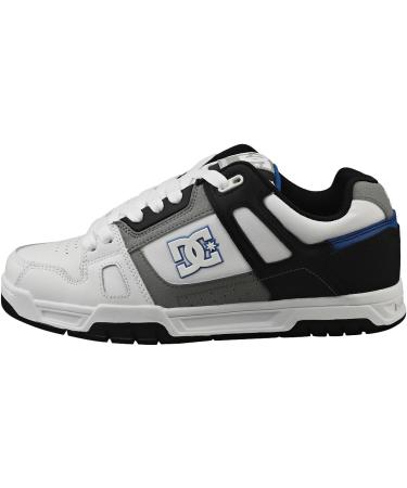 DC Shoes Men's Stag Sneaker 44 EU - White Grey Blue | Stylish & Comfortable - Shop Internationally - Buy Online on GoSupps.com