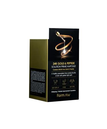 Buy FARMSTAY 24K Gold & Peptide Solution Prime Ampoule 250ml - Best International Shipping - Buy Online on GoSupps.com