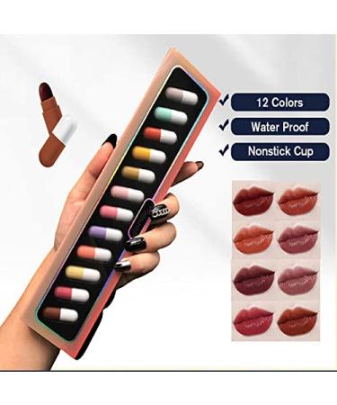 BonyTec MadayFormula Mini Lipstick Set - 12 Colors Matte Capsules, Waterproof & Long Lasting - Great Gift for Girls & Women - Buy Online on GoSupps.com