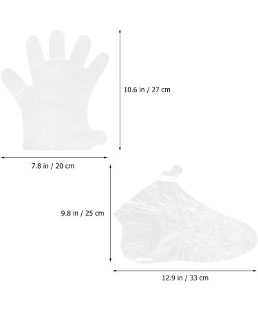 POPETPOP Gloves and Foot Covers Set 100 Booties 100 Gloves with 200 Adhesive Stickers for Foot Pedicure Hot Spa Wax Treatment - Buy Online on GoSupps.com