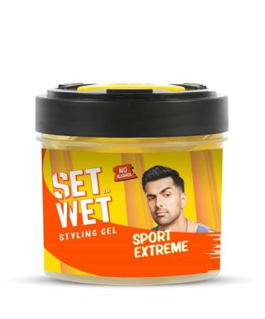 Se.t We.t Styling Hair Gel for Men - Sport Extreme 250gm | Extreme Hold High Shine |For Short to Medium Hair| No Alcohol No Sulphate
