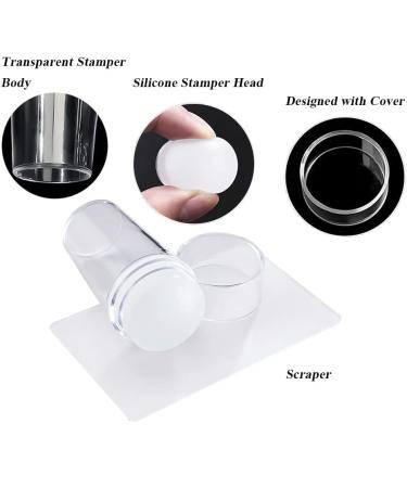 French Nail Stamper - Silicone Nail Art Stamping Jelly with Scraper for DIY Decoration - Buy Online on GoSupps.com