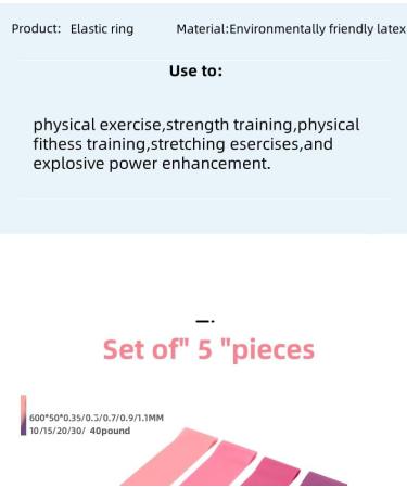 Buy Squat Stretching Band Set - Yoga Resistance Circle & Fitness Elastic Bands in Light Pink Deep Pink Rose Red & Purple | Unisex | International Shipping - Buy Online on GoSupps.com