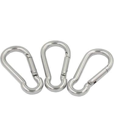 Durable 10pcs M5 304 Stainless Steel Carabiner Snap Spring Hook D Ring Chain Quick Link Lock Fastner - 2 x 1 Size - Buy Online on GoSupps.com