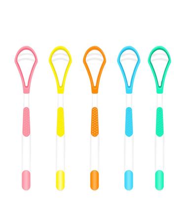 5-pack Tongue scraping cleaner double-sided BPA-free tongue scraper for adults children healthy oral care easy to use on the go helps to combat bad breath