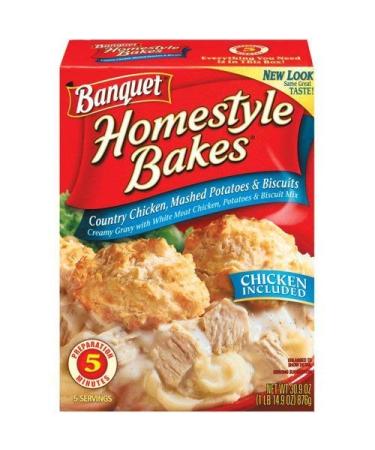 Banquet, Homestyle Bakes, Country Chicken & Mashed Potatoes, 30.9oz Box (Pack of 3)