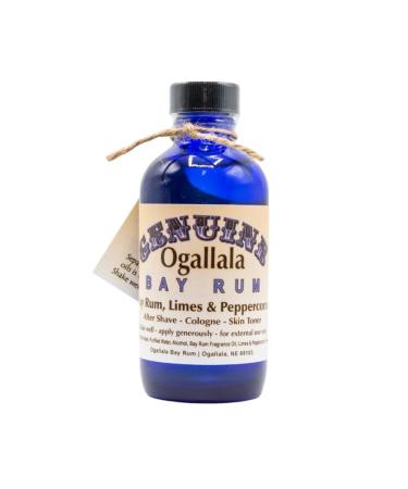 Ogallala Bay Rum | Refreshing Dual Purpose Cologne & Aftershave | Hand Crafted | Old Fashioned Bay Rum Scent With Limes & Peppercorn | 4 oz Bottle Bay Rum Scent with Limes & Peppercorn 4 Fl Oz (Pack of 1)