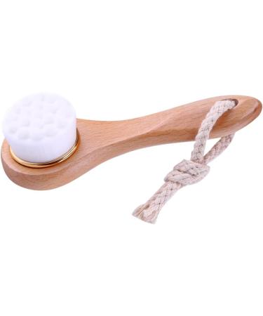 Facial Cleansing Brush Manual Face Brush Bamboo Charcoal Bristles Wooden Handle for Washing Face Deep Pore Exfoliation Wash Makeup Massaging Brush - Buy Online on GoSupps.com