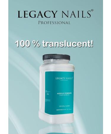 Legacy Nails Professional Crystal Clear Acrylic Powder 16oz - Create Custom Nail Colors with Glitter Pigment | 1 lb. Net Wt. - Buy Online on GoSupps.com