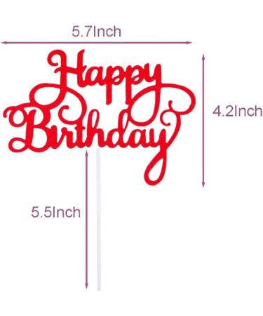 LIANRISES 12pcs Happy Birthday Cake Topper 6 Colors Personalised Cupcake Toppers Happy Birthday Topper Cake Toppers for Boys Happy Birthday Cake Toppers - Buy Online on GoSupps.com