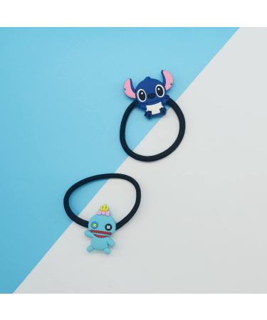 Kawaii Stitch Velvet Headband with 2 Hair Ties | Cute Cartoon Hair Accessories for Girls and Women - Buy Online on GoSupps.com